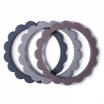 Flower Bracelet 3-Pack (Steel/Dove Gray/Stone)