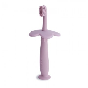 Mushie Training Toothbrushes Flower Soft Lilac