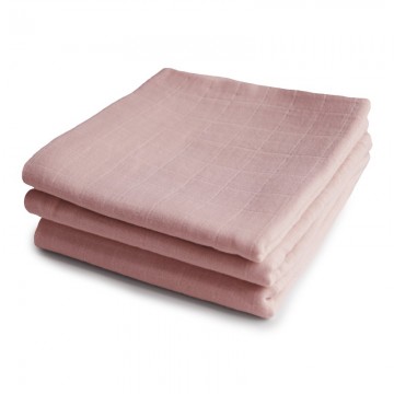 Mushie Muslin 3-pack Cloth Blush