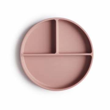 Mushie Silicone Stay-Put Suction Plate Blush