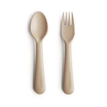 Mushie Fork & Spoon Vanilla