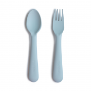 Mushie Fork and Spoon Powder Blue