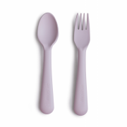 Mushie Fork and Spoon Soft Lilac