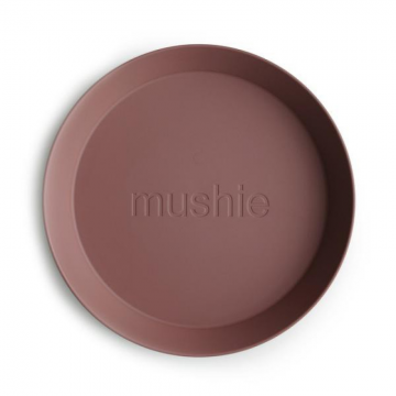 Mushie Dinner Plate Round Woodchuck