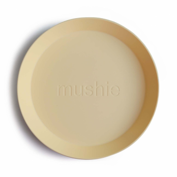 Mushie Dinner Plates Round Pale Daffodil