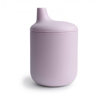 Mushie Silicone Sippy Cup Soft Lilac
