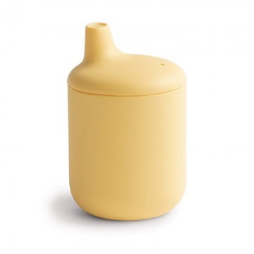 Mushie Silicone Sippy Cup Pale Daffodil